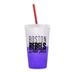 a frost-to-violet cup & translucent frost lid & translucent red straw 22 oz cool color change sport sipper