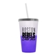 a frost-to-violet cup & translucent smoke lid & translucent frost straw 22 oz cool color change sport sipper