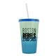 a green-to-blue cup & translucent blue lid & translucent frost straw 22 oz cool color change sport sipper