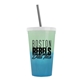 a green-to-blue cup & translucent frost lid & translucent smoke straw 22 oz cool color change sport sipper