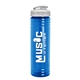 a translucent frost lid & transparent blue bottle 24 oz slim fit water bottle with flip lid