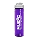 a translucent frost lid & transparent violet bottle 24 oz slim fit water bottle with flip lid