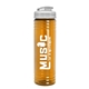 a translucent frost lid & transparent orange bottle 24 oz slim fit water bottle with flip lid
