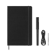 aerial view a black moleskine(r)smart writing set - ruled large, image 1 of 9