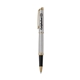 aerial view a stainless steel - gold trim waterman hemisphere rollerball, image 1 of 4