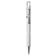 aerial view a silver pms877 ali ballpoint click pen, image 1 of 3