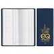aerial view a navy blue oil pipe long tally book - standard vinyl, image 1 of 3