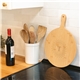 a group of bamboo pizza paddle
