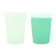 aerial view a frosted green 12 oz full color mood stadium cup, image 1 of 2