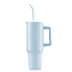aerial view a light blue 40 oz legrande recycled tumbler, image 1 of 5