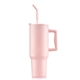 aerial view a pink 40 oz legrande recycled tumbler, image 1 of 4