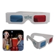 a white/blue/red depth effect 3d glasses