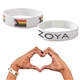 a white/rainbow progressive bracelet