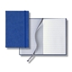 aerial view a blue castelli linen banded pico lined white page journal, image 1 of 2