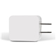 aerial view a white 20 watt type c and usb wall adaptor, image 1 of 2