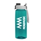 aerial view a transparent teal bottle & gray with black cap lid the flair - 26 oz transparent tritan(tm) bottle with quick snap lid, image 1 of 2