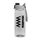 a clear bottle & gray with black cap lid the flair - 26 oz transparent tritan(tm) bottle with quick snap lid