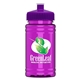 a violet lid & transparent hot pink bottle upcycle - mini 16 oz rpet sports bottle with push - pull lid - digital