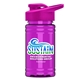 a pink lid & transparent hot pink bottle upcycle - mini 16 oz rpet sports bottle with drink thru lid - digital
