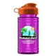 a orange lid & transparent hot pink bottle upcycle mini - 16 oz rpet sport bottle with flip top lid