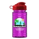 a red lid & transparent hot pink bottle upcycle mini - 16 oz rpet sport bottle with flip top lid