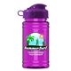a violet lid & transparent hot pink bottle upcycle mini - 16 oz rpet sport bottle with flip top lid