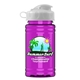 a white lid & transparent hot pink bottle upcycle mini - 16 oz rpet sport bottle with flip top lid