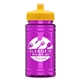 a yellow lid & transparent hot pink bottle upcycle - mini 16 oz rpet sports bottle with push - pull lid