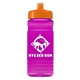 a orange lid & transparent hot pink bottle 20 oz upcycle rpet bottle push pull lid