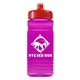 a red lid & transparent hot pink bottle 20 oz upcycle rpet bottle push pull lid