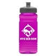 a gray lid & transparent hot pink bottle 20 oz upcycle rpet bottle push pull lid