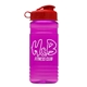 a red lid & transparent hot pink bottle 20 oz upcycle rpet bottle flip top lid