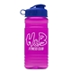 a reflex blue lid & transparent hot pink bottle 20 oz upcycle rpet bottle flip top lid
