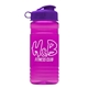 a violet lid & transparent hot pink bottle 20 oz upcycle rpet bottle flip top lid