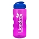 a translucent blue lid & transparent-hot pink bottle mini mountain 22 oz tritan(tm) sports bottle with usa flip lid