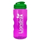 a translucent green lid & transparent-hot pink bottle mini mountain 22 oz tritan(tm) sports bottle with usa flip lid