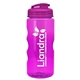 a translucent hot pink lid & transparent-hot pink bottle mini mountain 22 oz tritan(tm) sports bottle with usa flip lid