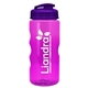 a translucent violet lid & transparent-hot pink bottle mini mountain 22 oz tritan(tm) sports bottle with usa flip lid