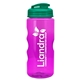 a translucent teal lid & transparent-hot pink bottle mini mountain 22 oz tritan(tm) sports bottle with usa flip lid
