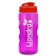 a red lid & transparent-hot pink bottle mini mountain 22 oz tritan(tm) sports bottle with usa flip lid