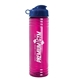 a reflex blue lid & transparent hot pink bottle 24 oz slim fit water bottle with flip lid
