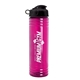 a black lid & transparent hot pink bottle 24 oz slim fit water bottle with flip lid
