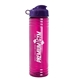 a violet lid & transparent hot pink bottle 24 oz slim fit water bottle with flip lid