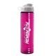a white lid & transparent hot pink bottle 24 oz slim fit water bottle with flip lid