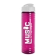 a white lid & transparent hot pink bottle 24 oz slim fit water bottle with flip lid