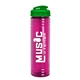 a translucent green lid & transparent hot pink bottle 24 oz slim fit water bottle with flip lid
