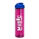 a translucent blue lid & transparent hot pink bottle 24 oz slim fit water bottle with flip lid