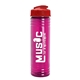 a red lid & transparent hot pink bottle 24 oz slim fit water bottle with flip lid