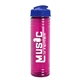 a royal blue lid & transparent hot pink bottle 24 oz slim fit water bottle with flip lid