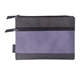 aerial view a purple kerry nylon travel tech pouch, image 1 of 2